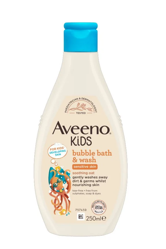 aveeno kids bubble bath &wash 250ml AVEENO Kids Bubble Bath & Wash 250ml - Image 1